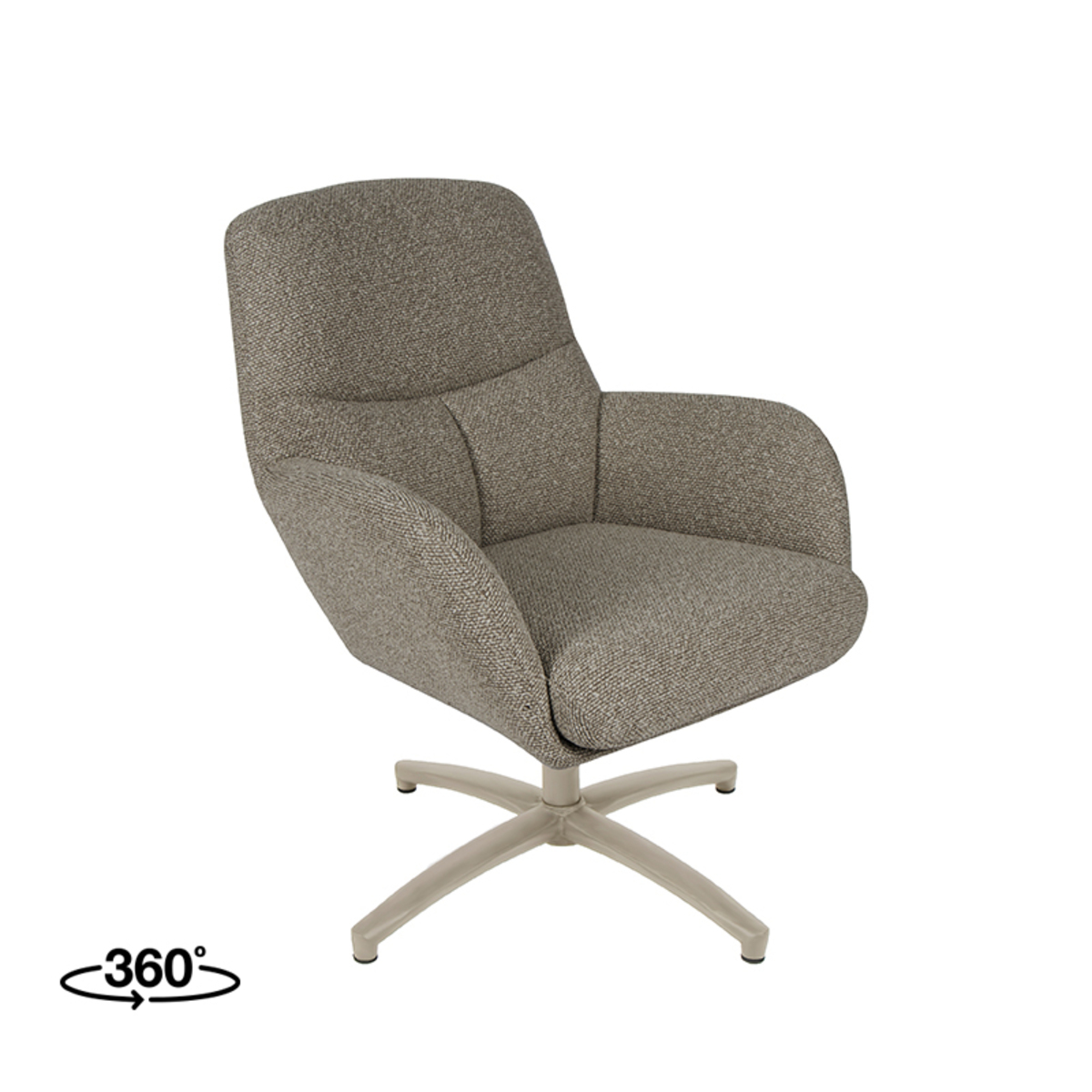 LABEL51 Fauteuil Chill Zone - Truffel grijs - Boucle - One Size