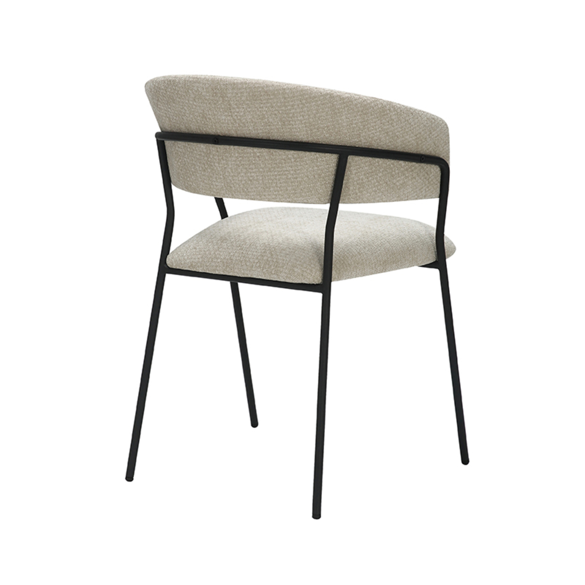 LABEL51 Eetkamerstoel Luuk - Naturel - Elite - Black Frame