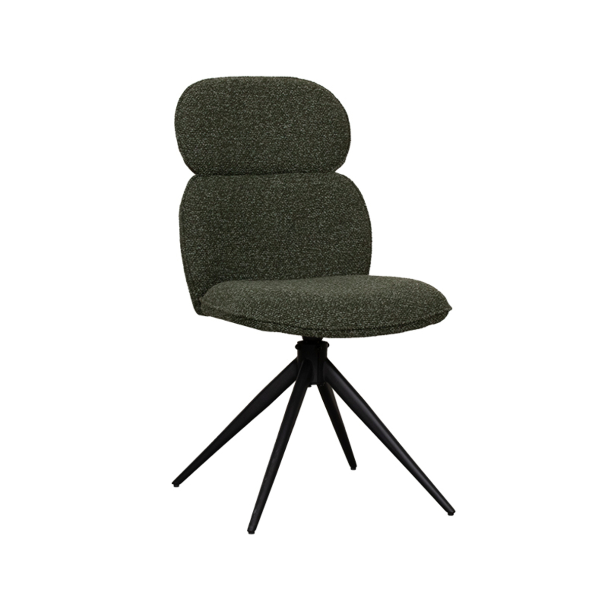 LABEL51 Eetkamerstoel Finn - Forest - Boucle - Black Frame