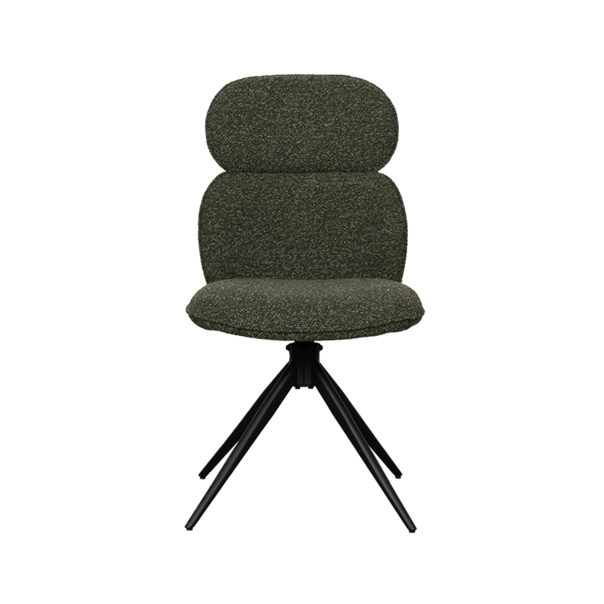 LABEL51 Eetkamerstoel Finn - Forest - Boucle - Black Frame