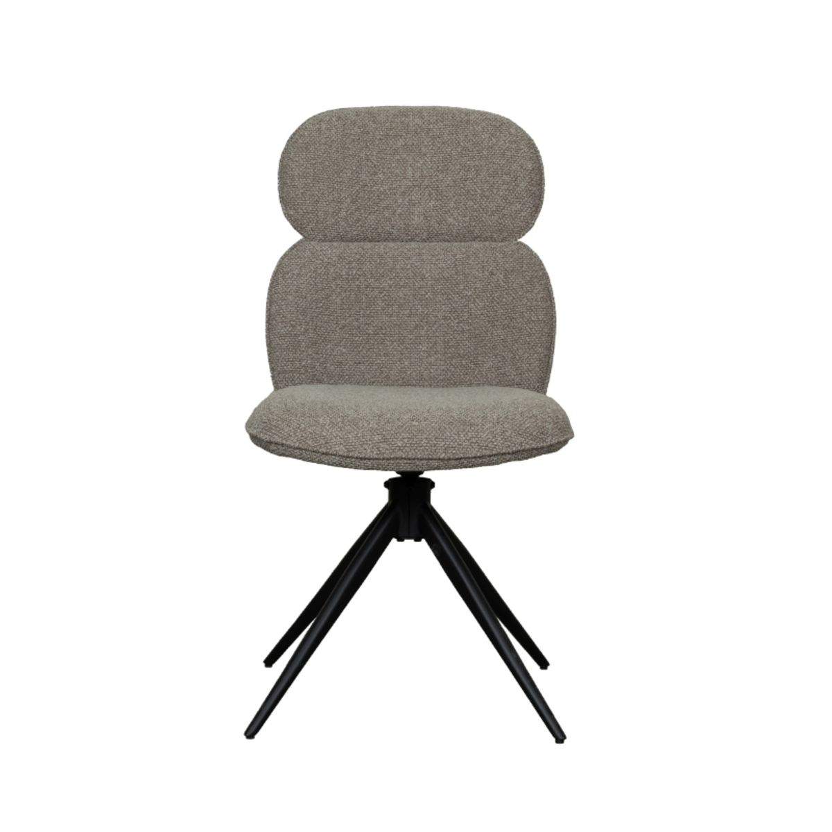 LABEL51 Eetkamerstoel Finn - Truffel grijs - Boucle - Black Frame