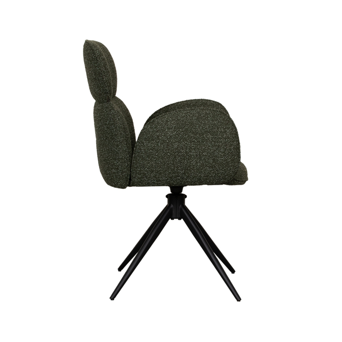 LABEL51 Eetkamerstoel Vidar - Forest - Boucle - Black Frame