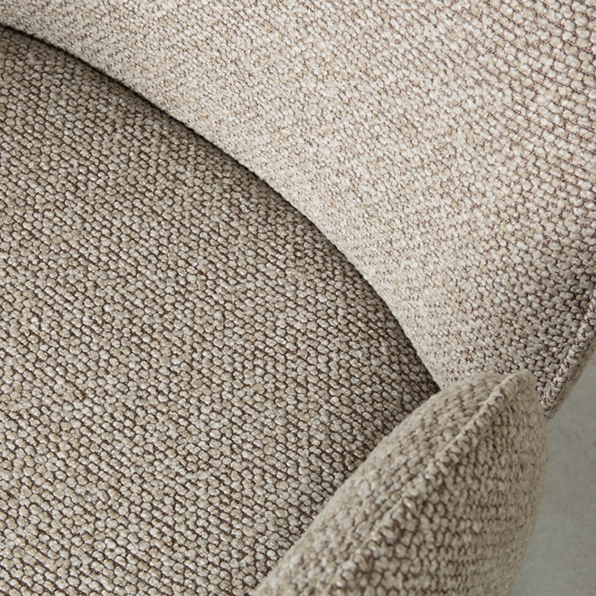 LABEL51 Eetkamerstoel Vidar - Naturel - Boucle - Black Frame