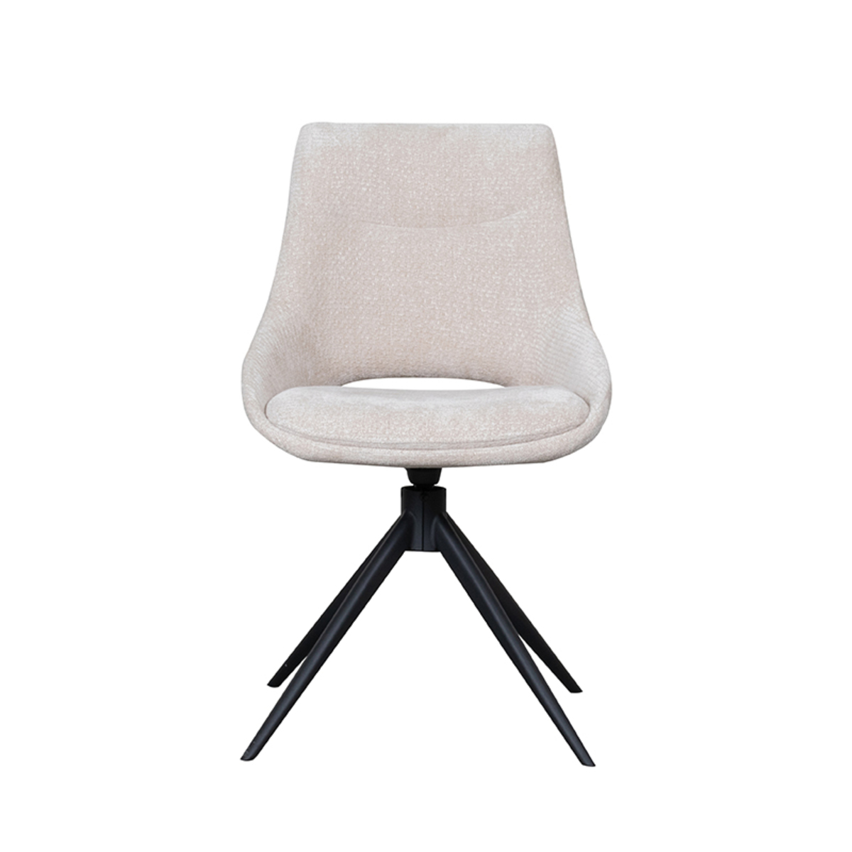 LABEL51 Eetkamerstoel Marlow - Naturel - Elite - Black Frame