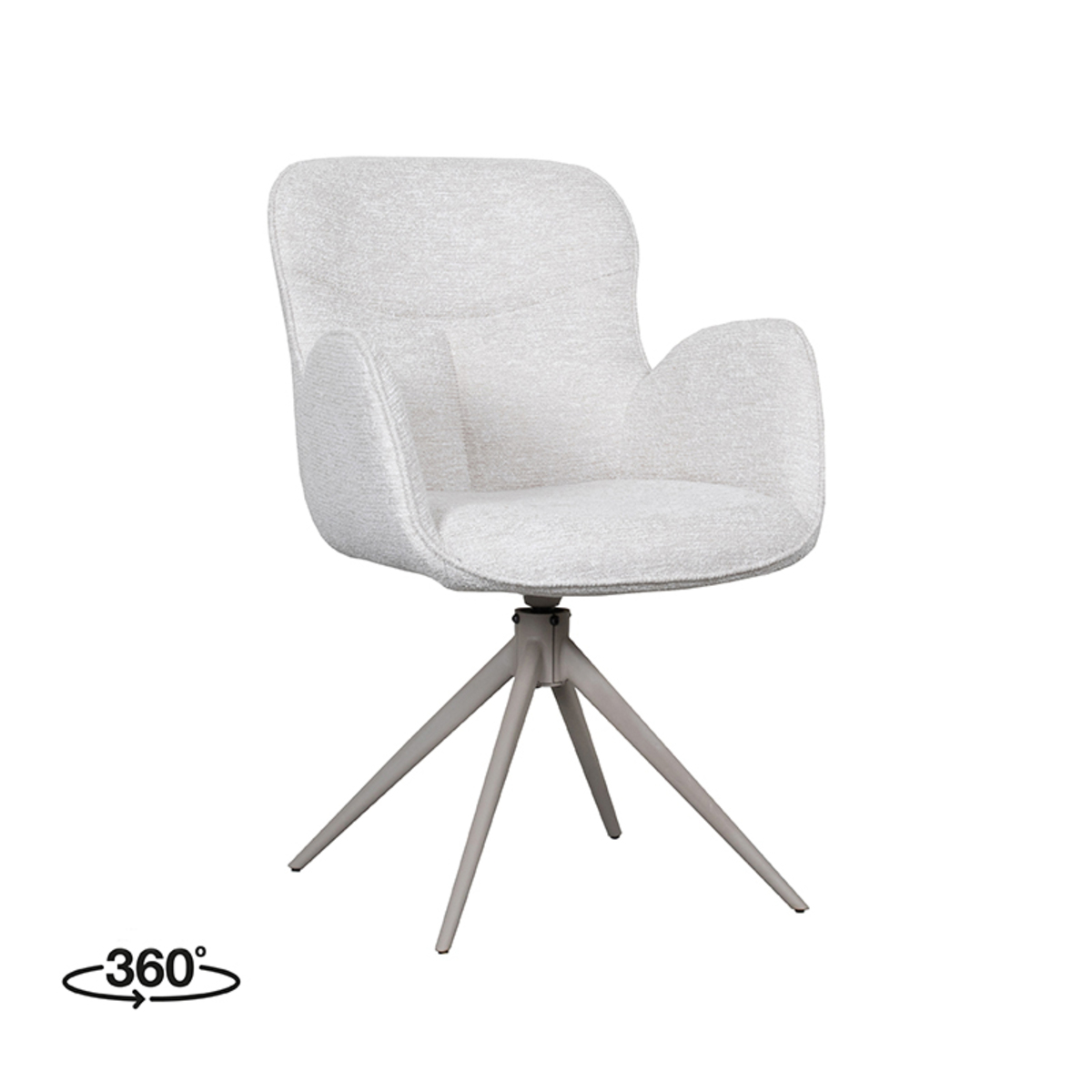 LABEL51 Eetkamerstoel Lasse - Naturel - Canyon - Taupe Frame