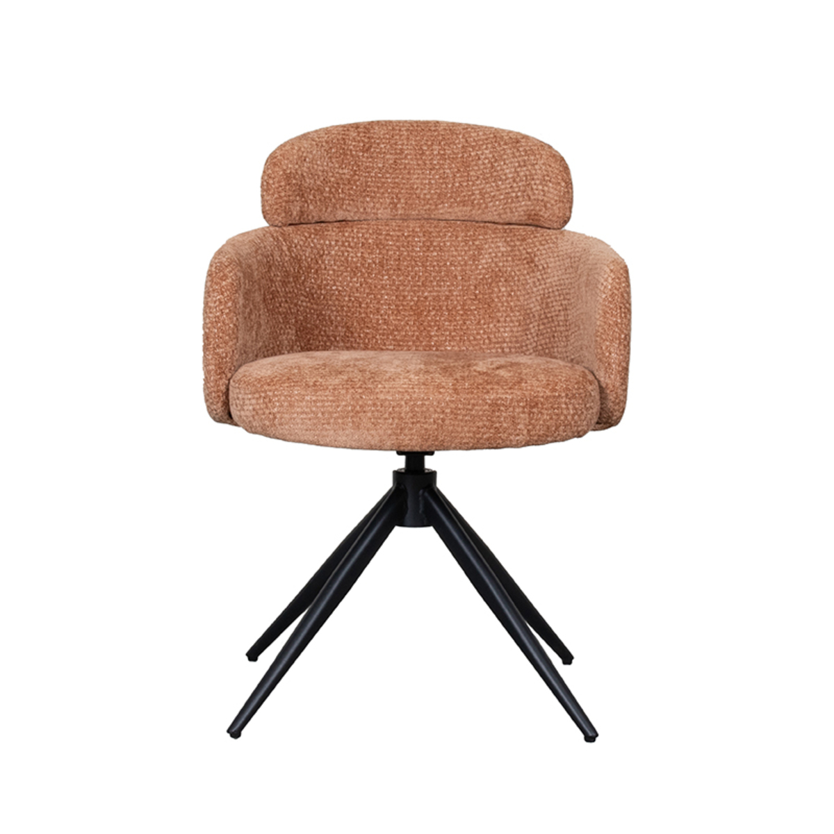 LABEL51 Eetkamerstoel Levi - Cognac - Elite - Black Frame