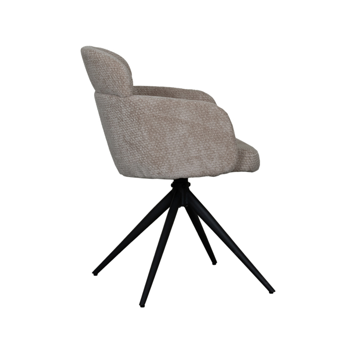 LABEL51 Eetkamerstoel Levi - Clay - Elite - Black Frame