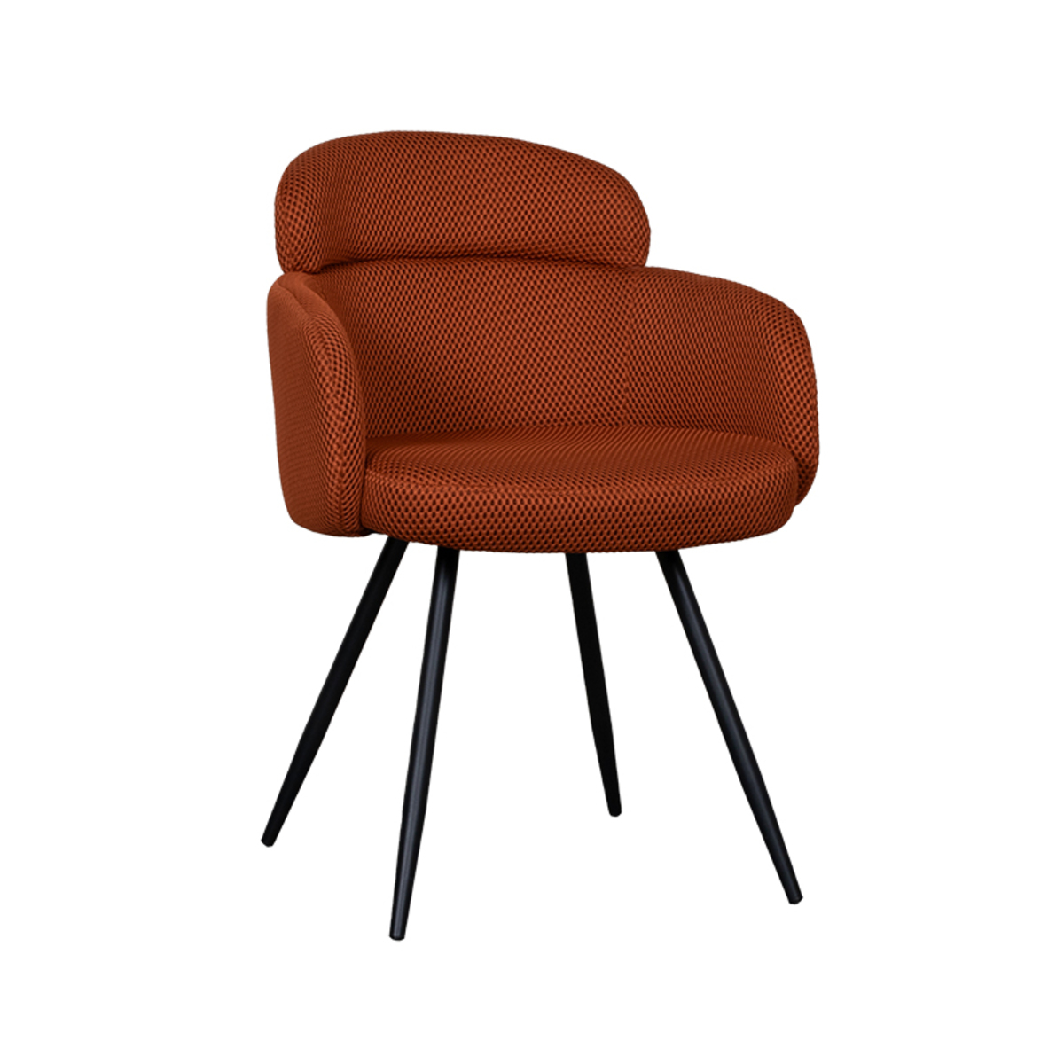 LABEL51 Eetkamerstoel Dinner - Rust - Breathe - Black Frame