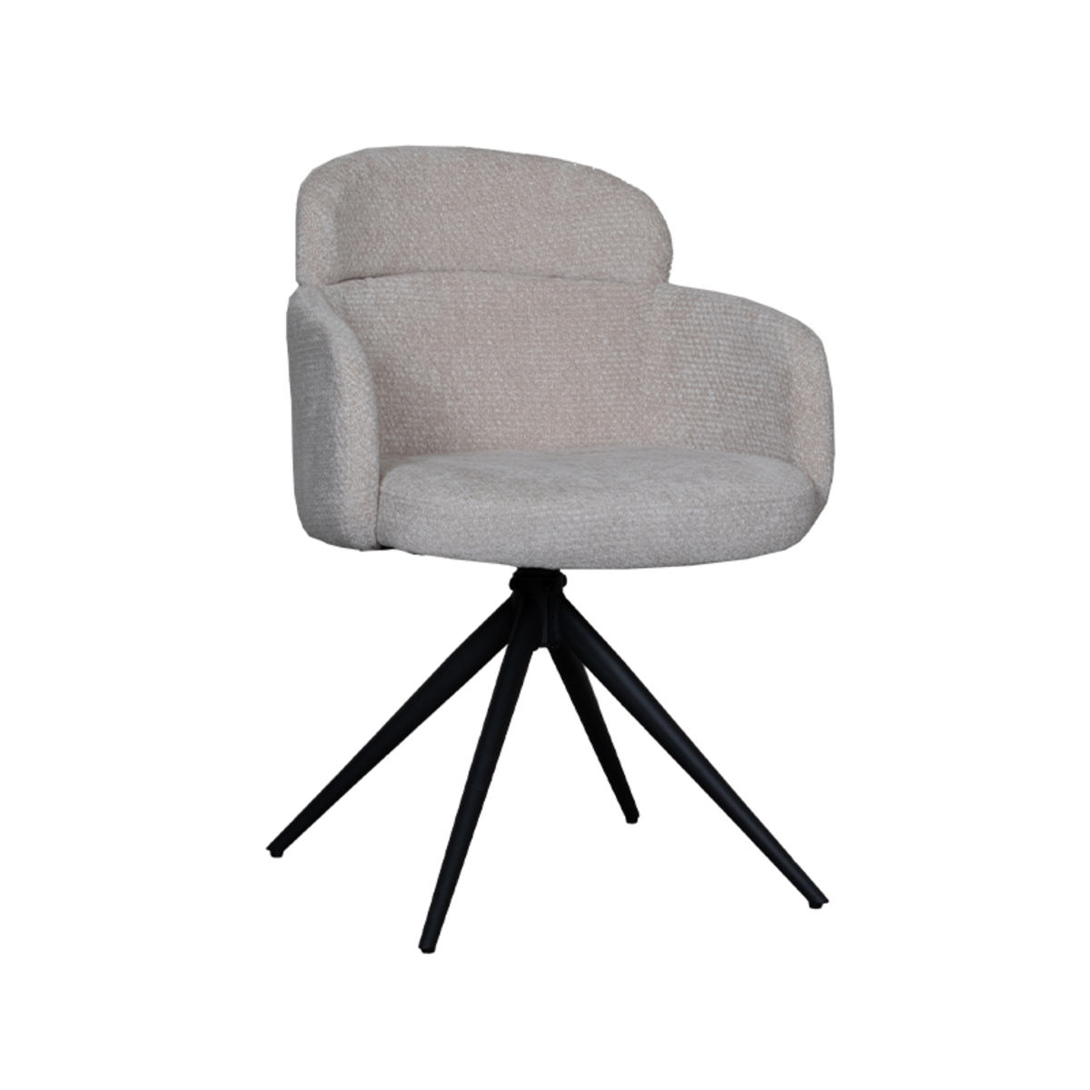LABEL51 Eetkamerstoel Levi - Naturel - Elite - Black Frame