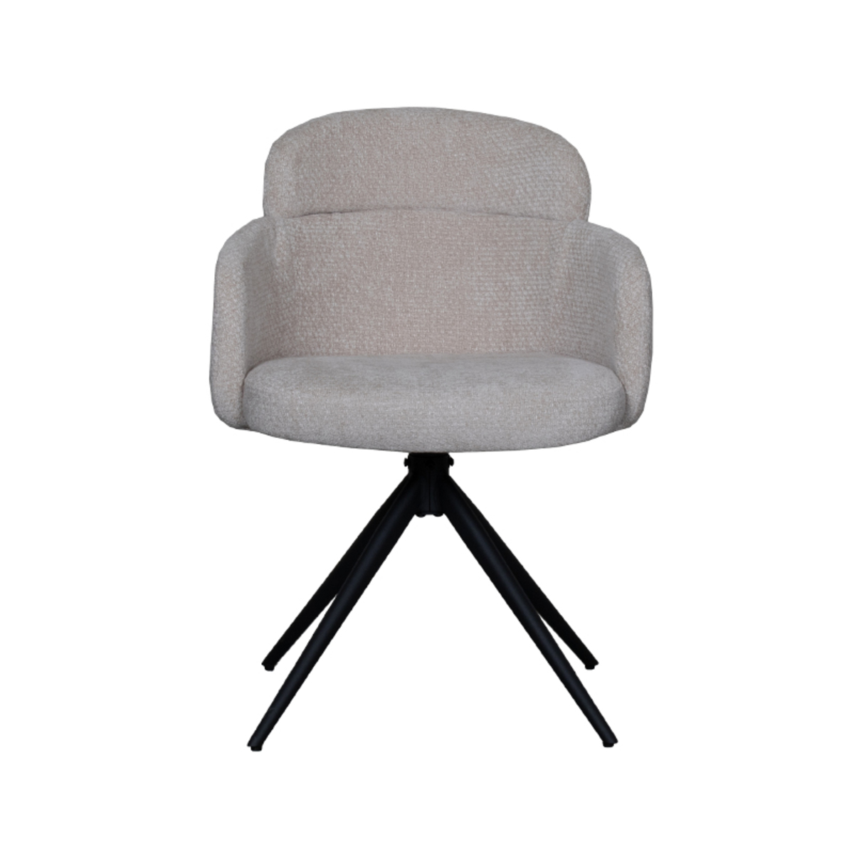 LABEL51 Eetkamerstoel Levi - Naturel - Elite - Black Frame