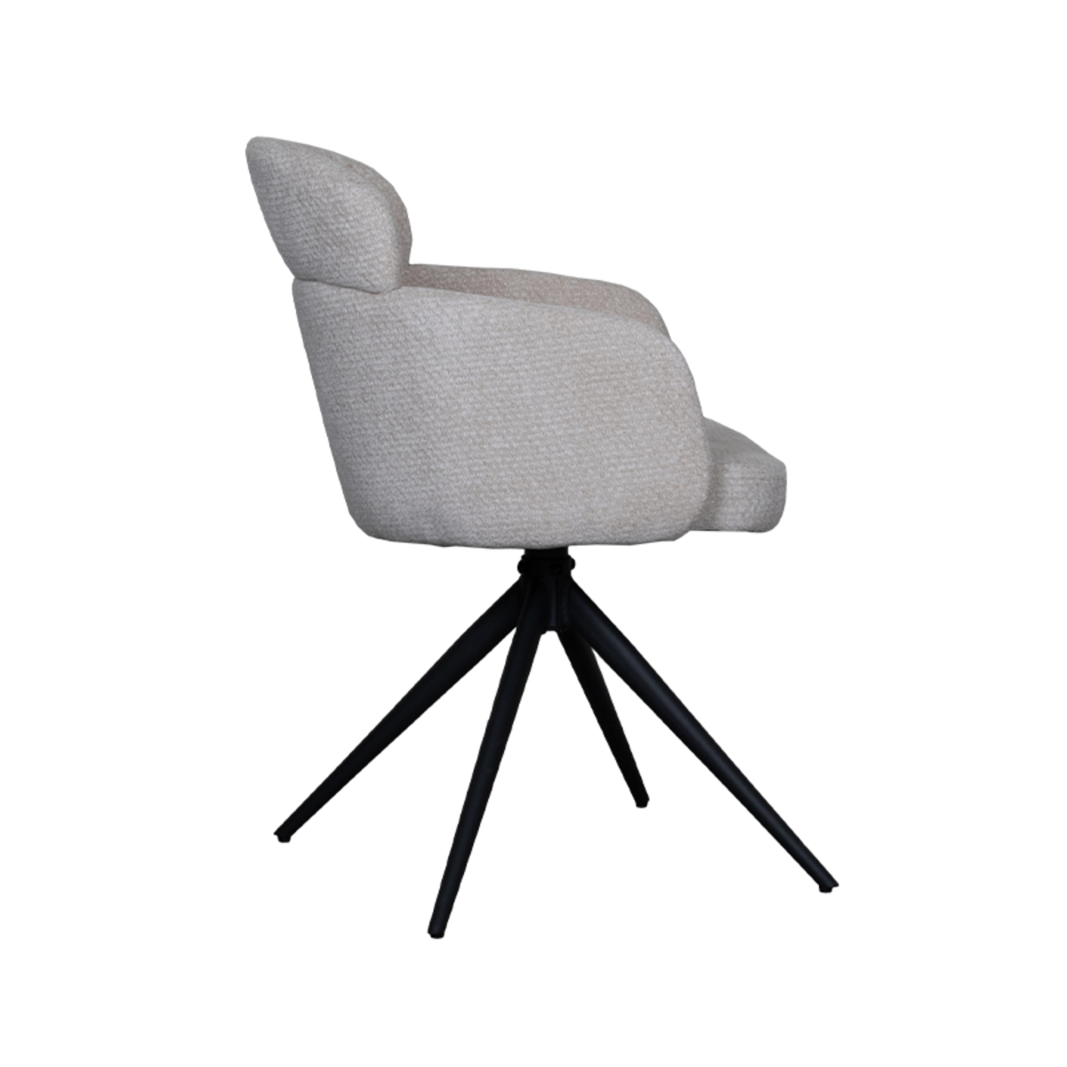 LABEL51 Eetkamerstoel Levi - Naturel - Elite - Black Frame