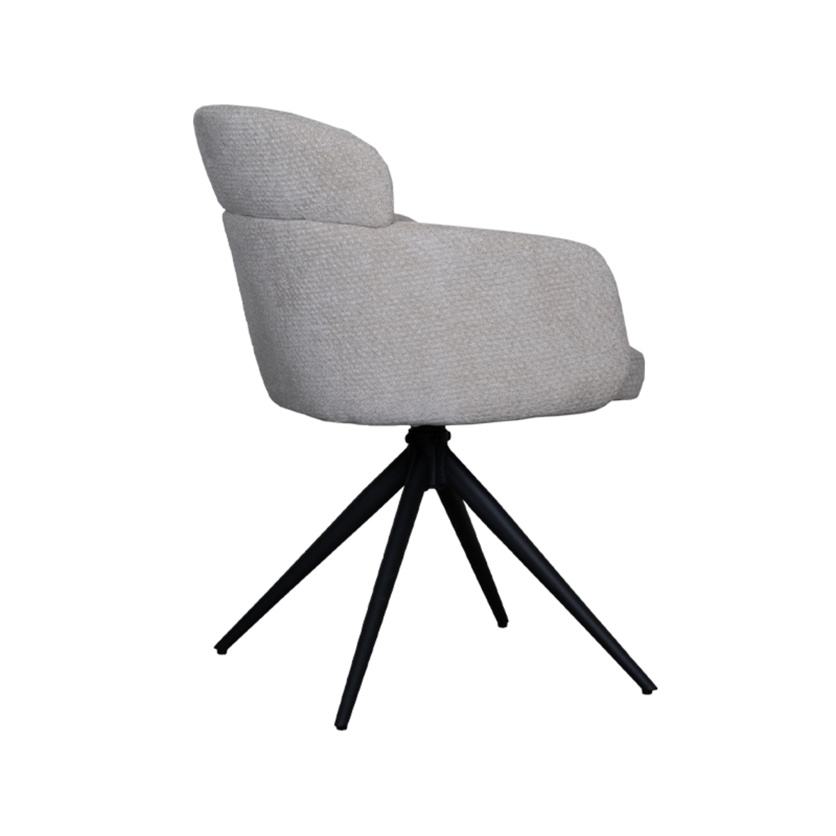 LABEL51 Eetkamerstoel Levi - Naturel - Elite - Black Frame