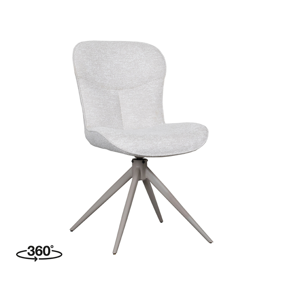 LABEL51 Eetkamerstoel Thorben - Naturel - Canyon - Taupe Frame