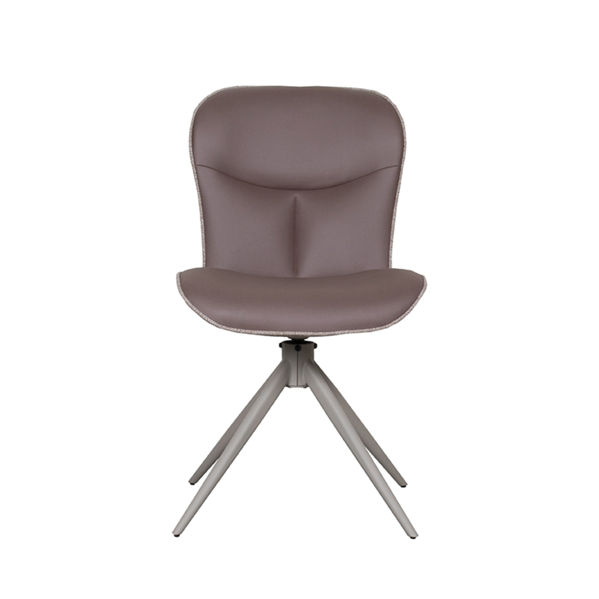 LABEL51 Eetkamerstoel Thorben - Bruin - Microfiber - Taupe Frame