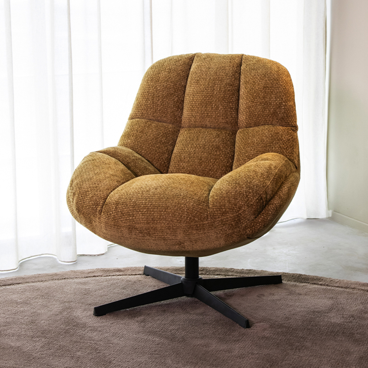 LABEL51 Fauteuil Huxley - Mustard - Elite - One Size