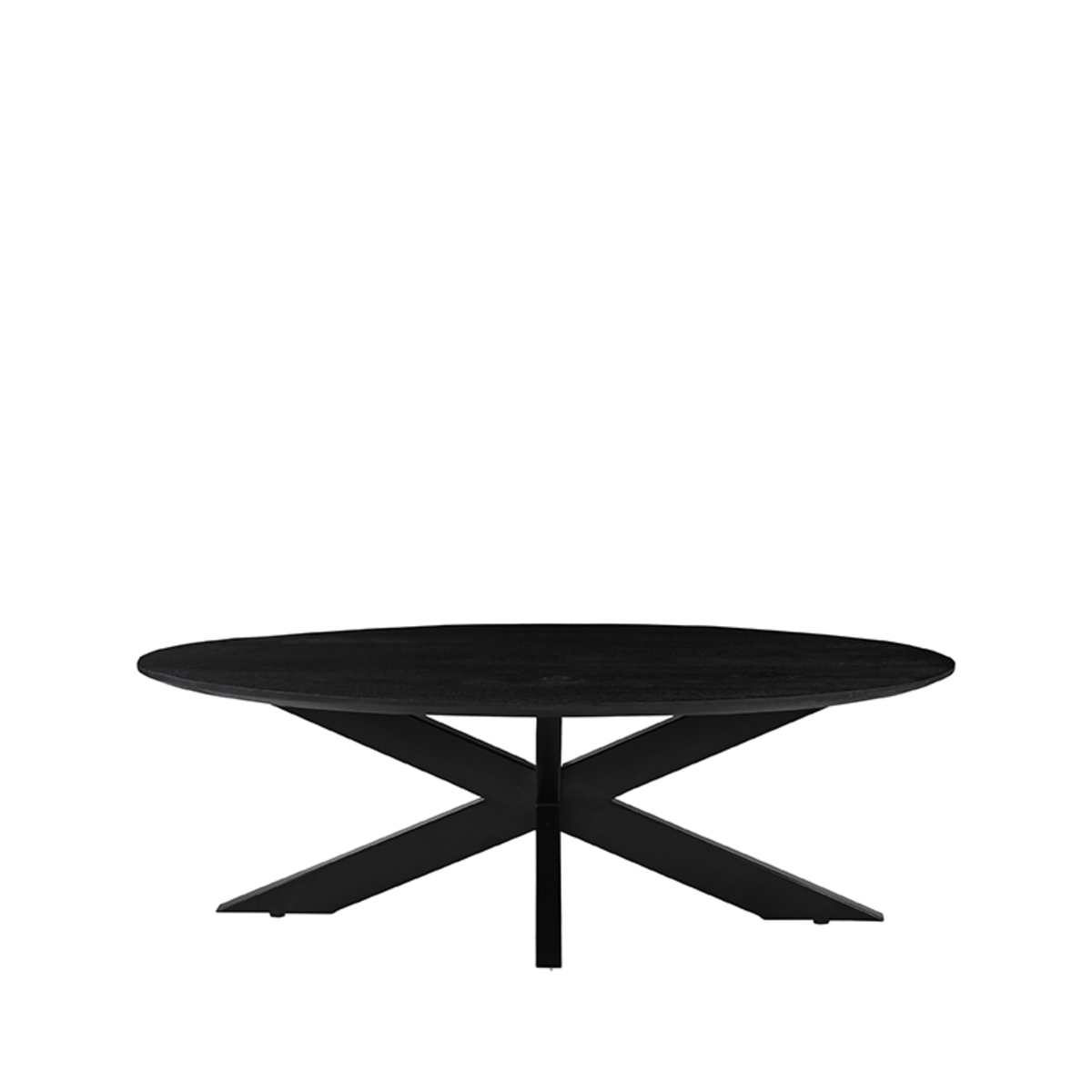 LABEL51 Salontafel James - Zwart - Mangohout - 130 cm - Rond