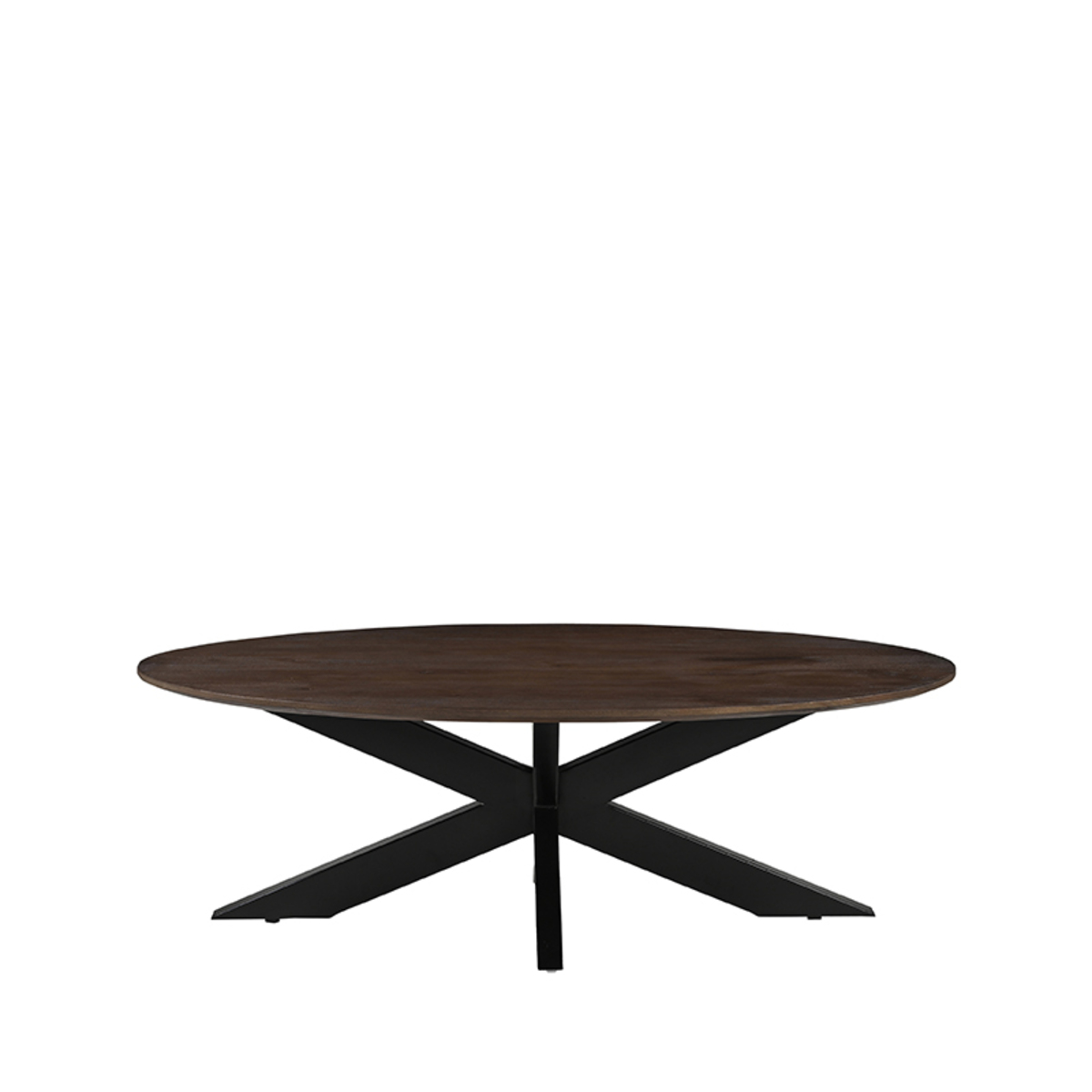 LABEL51 Salontafel James - Espresso - Mangohout - 130 cm - Rond