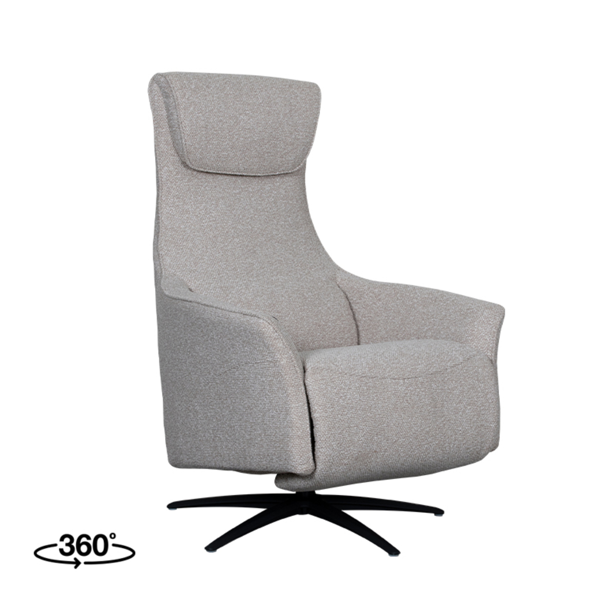 LABEL51 Fauteuil Lund - Naturel - Boucle - One Size