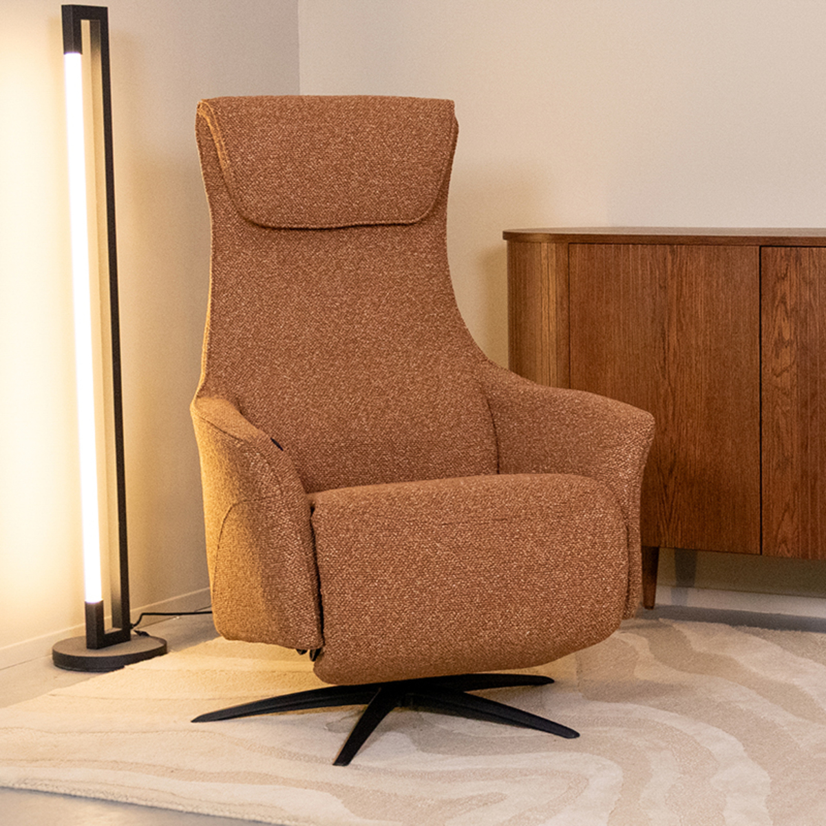 LABEL51 Fauteuil Lund - Coral - Boucle - One Size