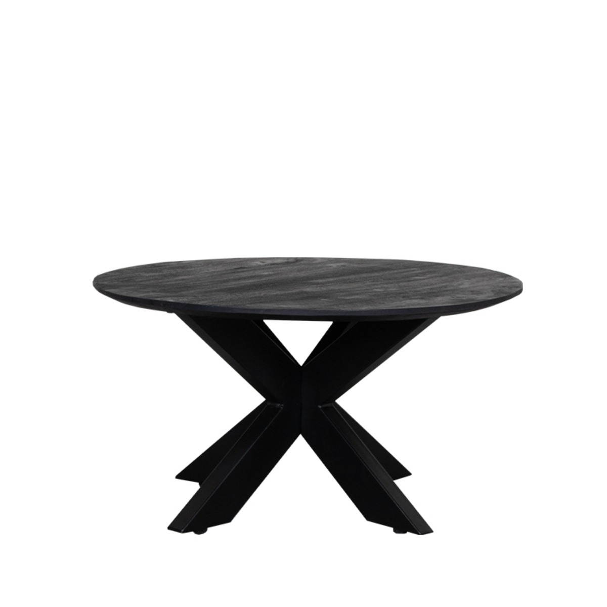 LABEL51 Salontafel Otis - Zwart - Mangohout - 80 cm - Rond