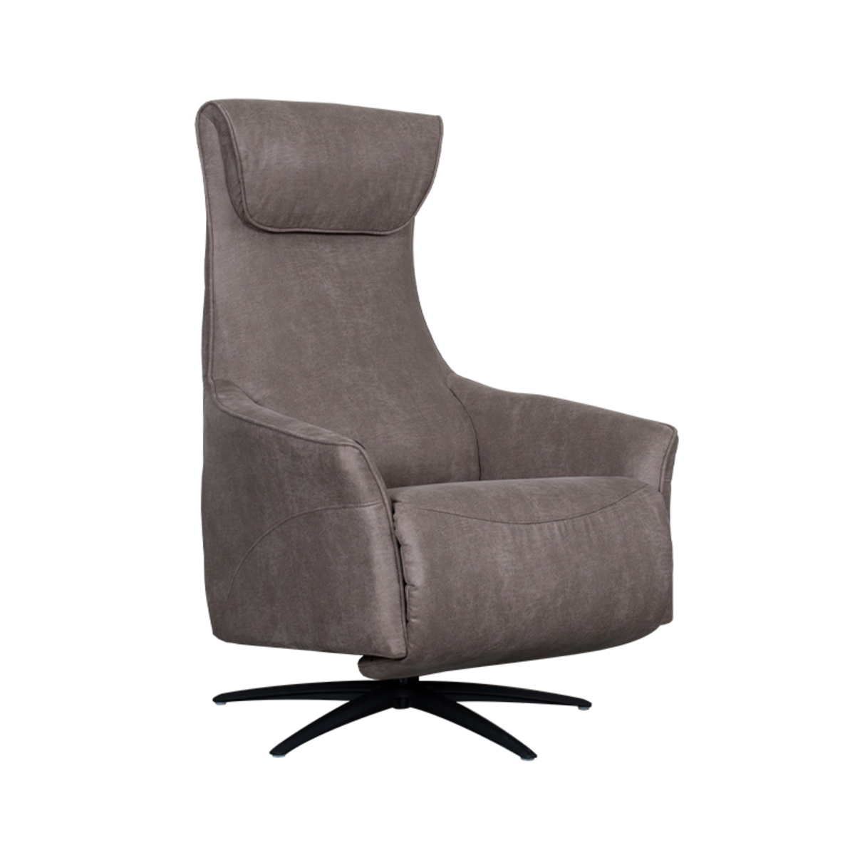 LABEL51 Fauteuil Lund - Taupe - Micro Suede - One Size