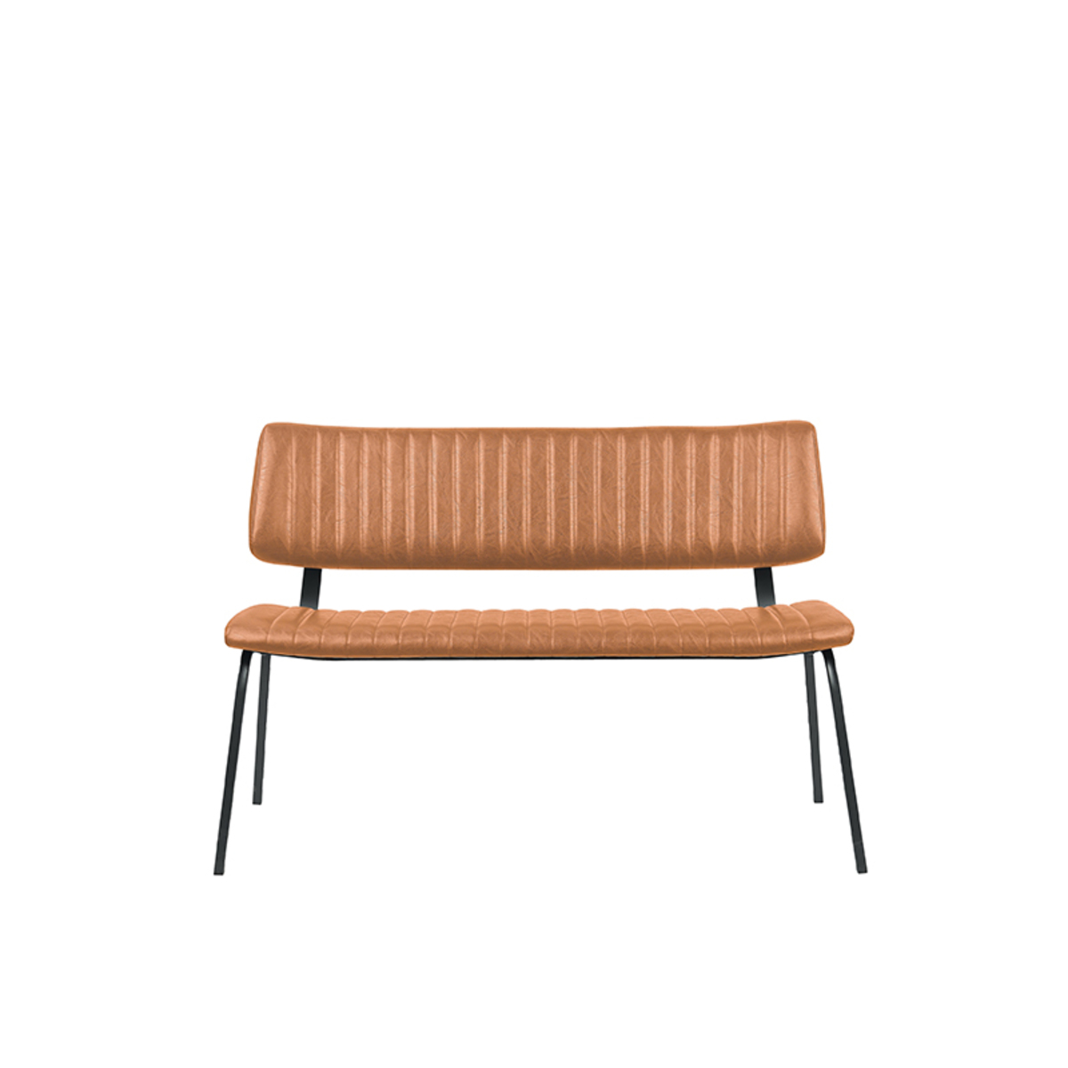 LABEL51 Eetkamerbank Gusto - Cognac - PU-Leder - 120 cm