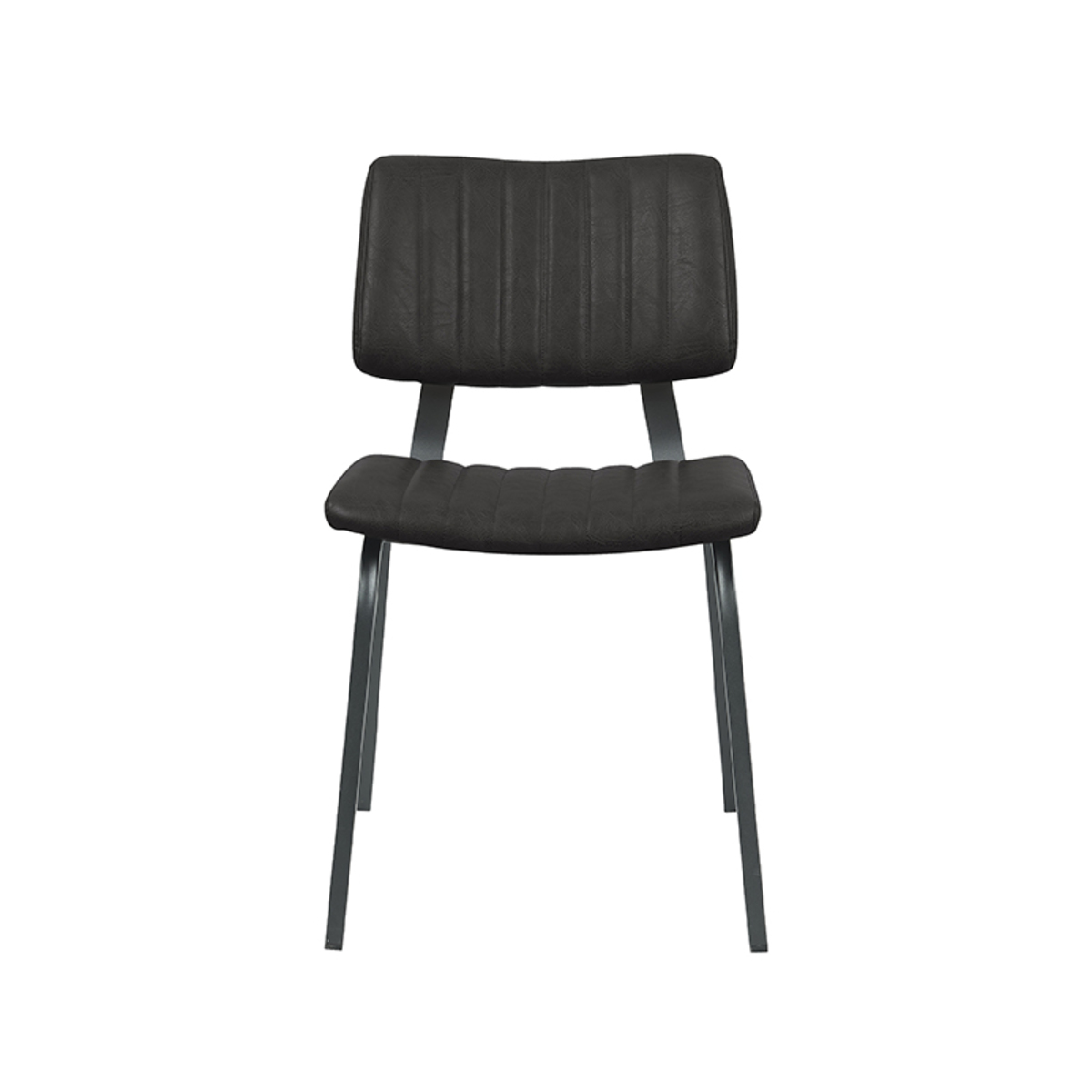 LABEL51 Eetkamerstoel Gusto - Zwart - PU-Leder - Black Frame