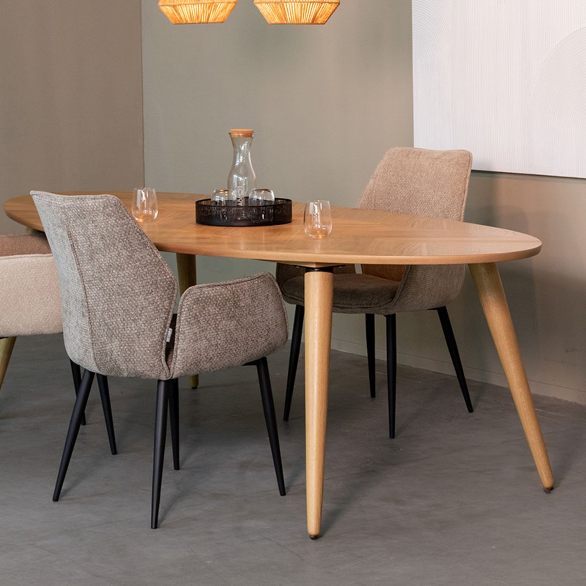 LABEL51 Eetkamertafel Ines - Naturel - Eiken - 210x110 cm