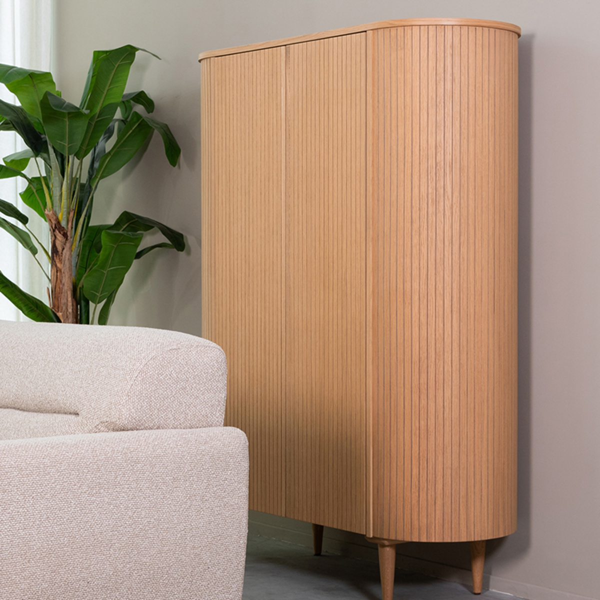 LABEL51 Bergkast Oliva - Naturel - Eiken - Hoge Kast