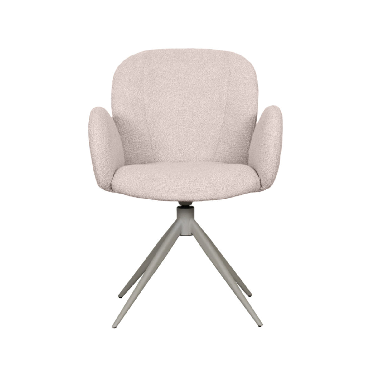 LABEL51 Eetkamerstoel Kimball - Naturel - Boucle - Taupe Frame