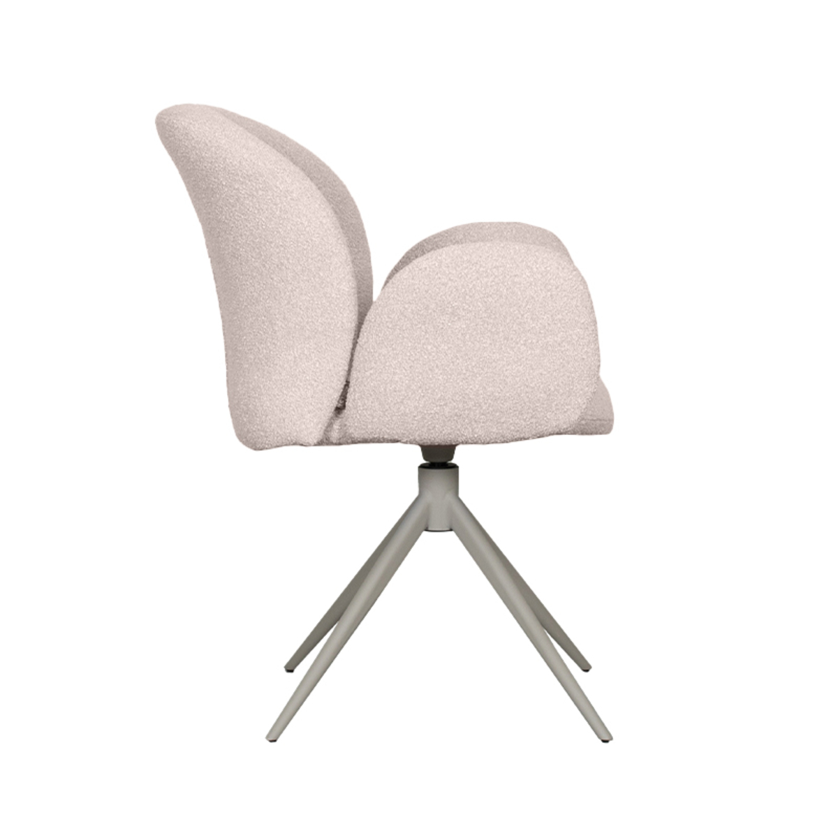 LABEL51 Eetkamerstoel Kimball - Naturel - Boucle - Taupe Frame