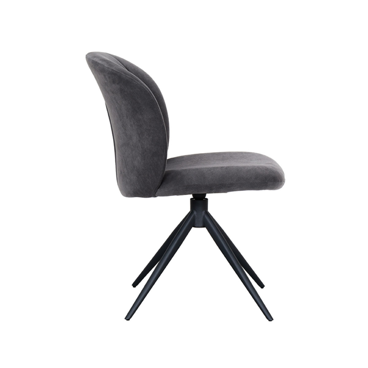 LABEL51 Eetkamerstoel Kimo - Antraciet - Cosmo - Black Frame