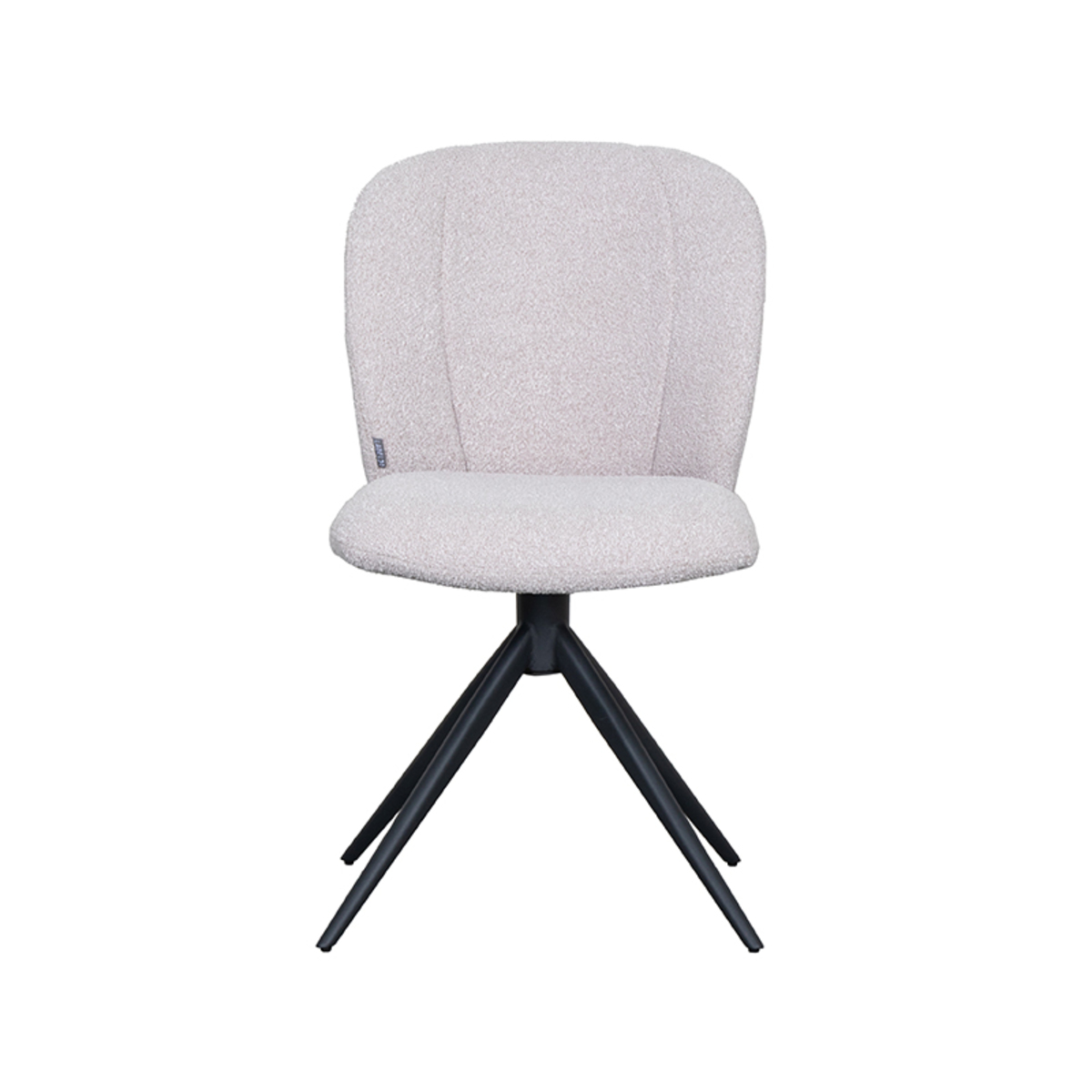 LABEL51 Eetkamerstoel Kimo - Naturel - Boucle - Black Frame
