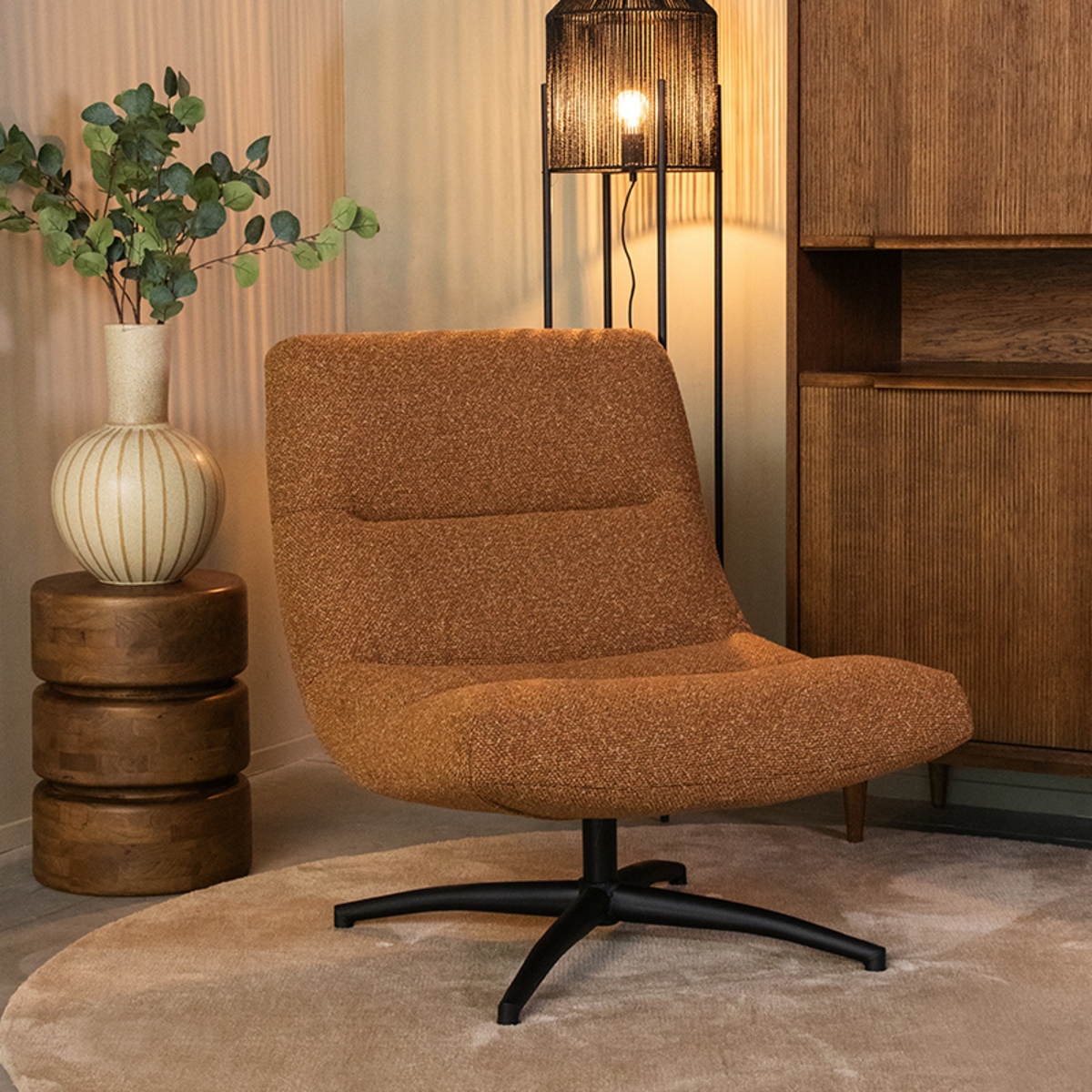 LABEL51 Fauteuil Calix - Coral - Boucle - One Size