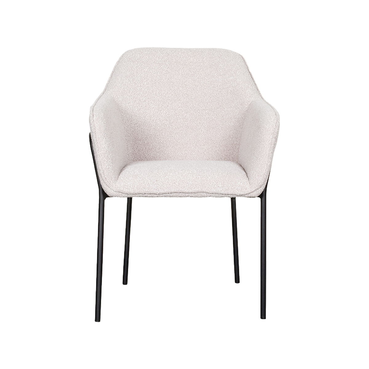 LABEL51 Eetkamerstoel Dexter - Naturel - Boucle - Black Frame