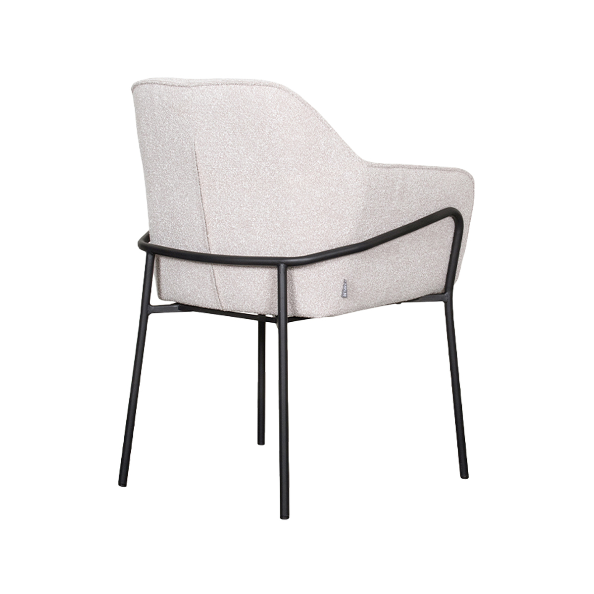 LABEL51 Eetkamerstoel Dexter - Naturel - Boucle - Black Frame