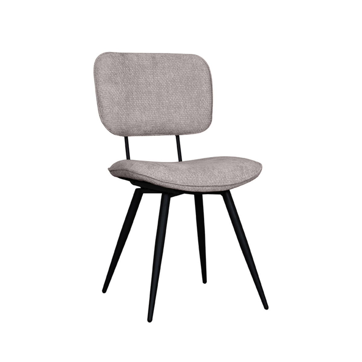LABEL51 Eetkamerstoel Liva - Stone - Elite - Black Frame