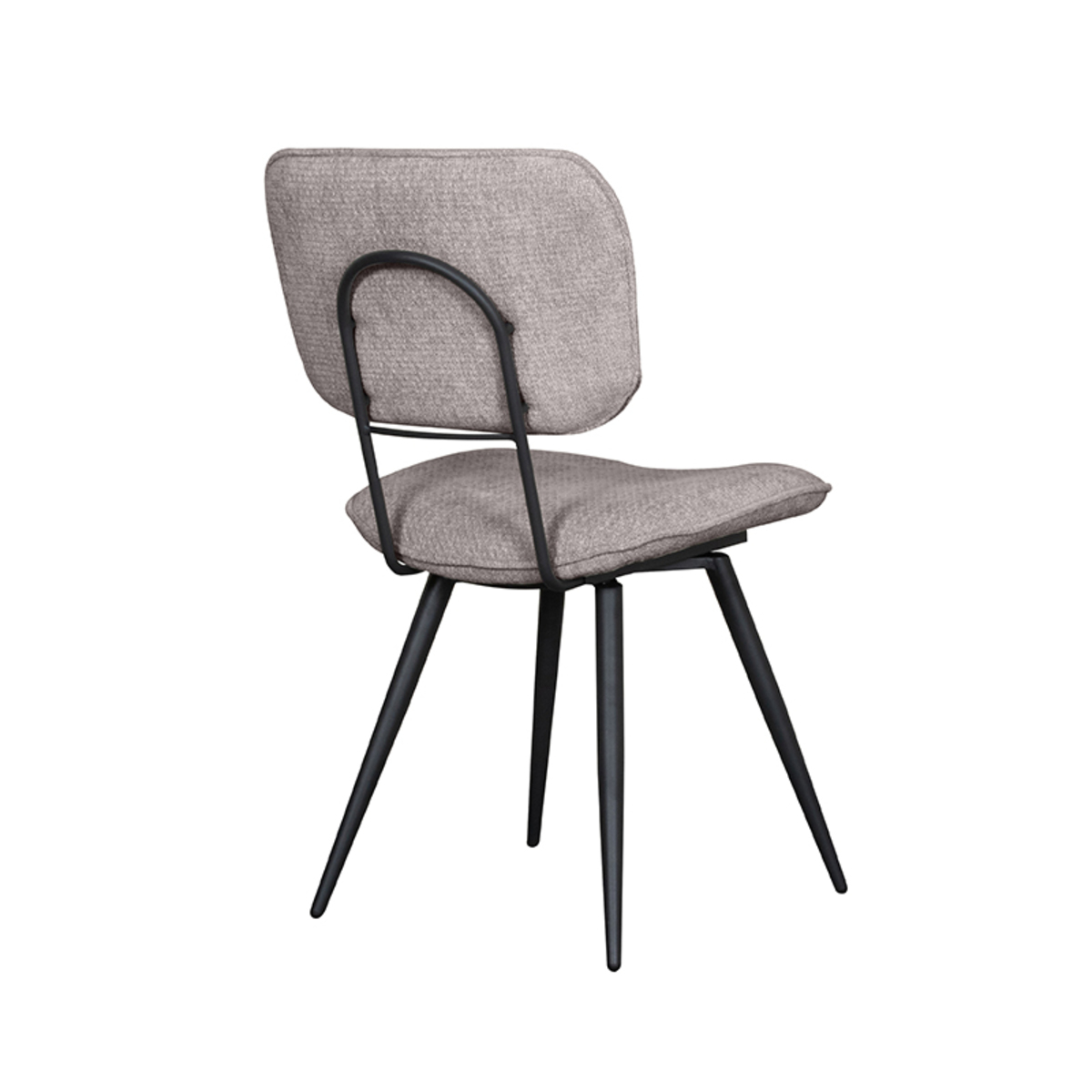 LABEL51 Eetkamerstoel Liva - Stone - Elite - Black Frame