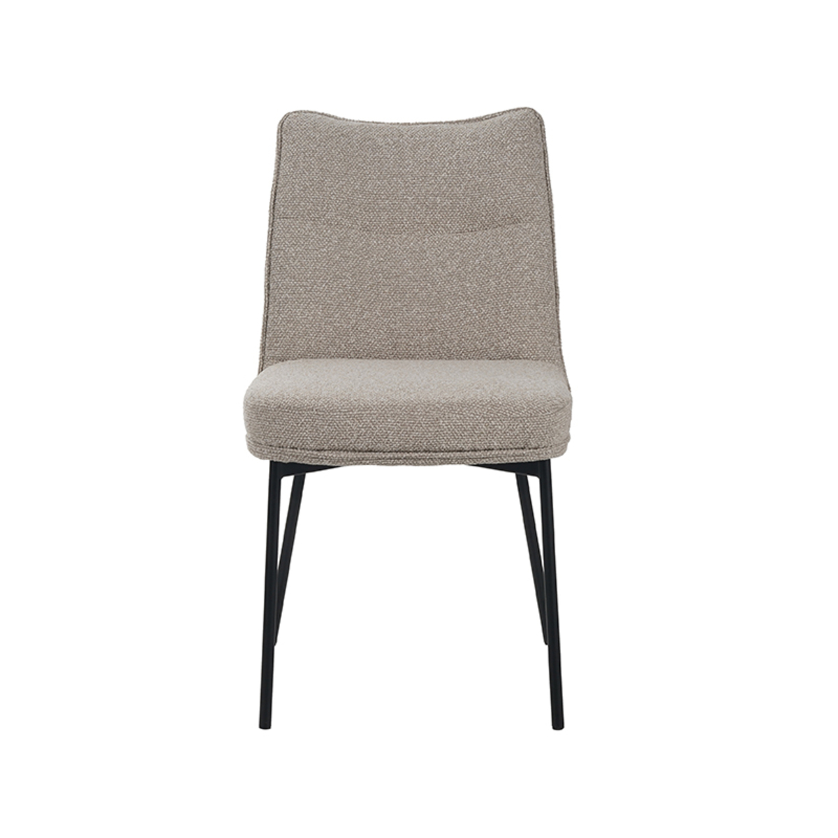 LABEL51 Eetkamerstoel Lennon - Naturel - Boucle - Black Frame