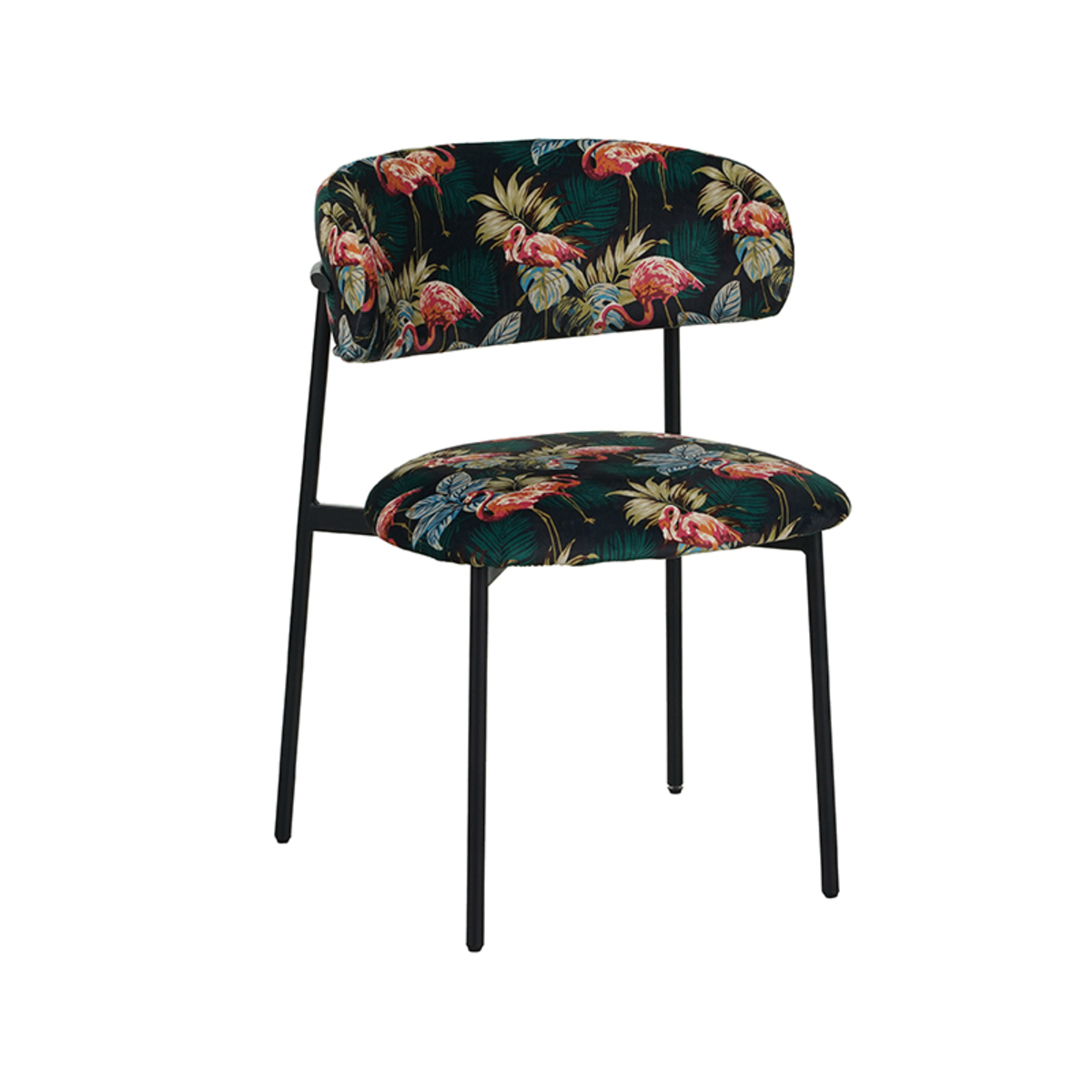 LABEL51 Eetkamerstoel Ferry - Multicolor - Fluweel - Black Frame