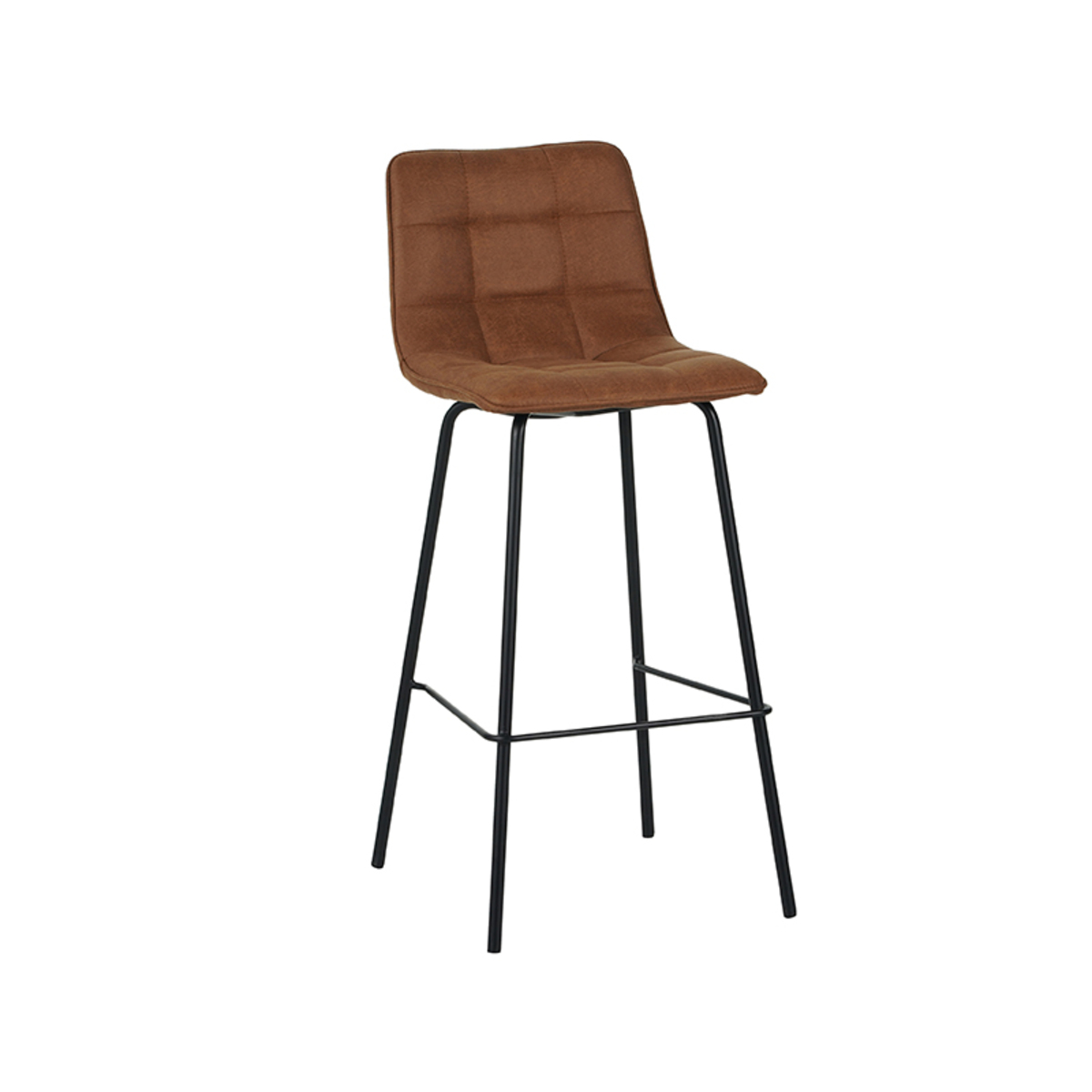 LABEL51 Eetkamerstoel Bistro - Cognac - Micro Suede - Zithoogte 78