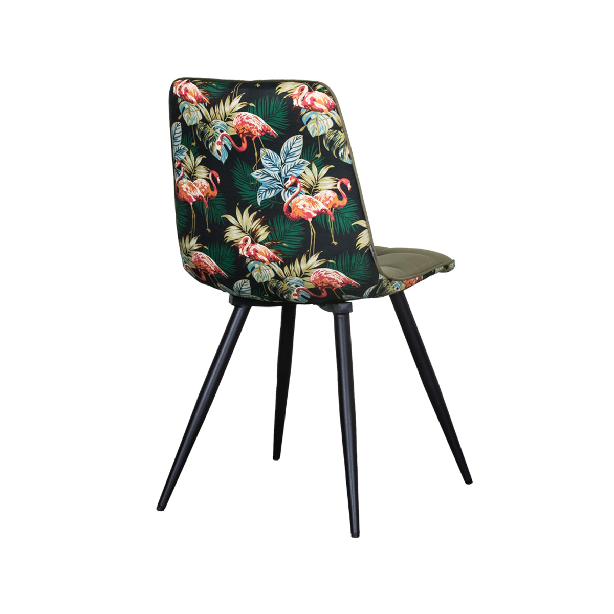 LABEL51 Eetkamerstoel Bistro - Multicolor - Fluweel - Black Frame