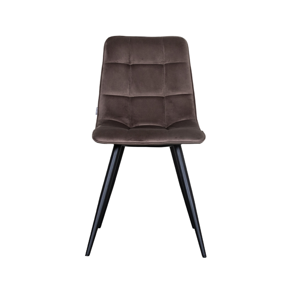 LABEL51 Eetkamerstoel Bistro - Taupe - Fluweel - Black Frame