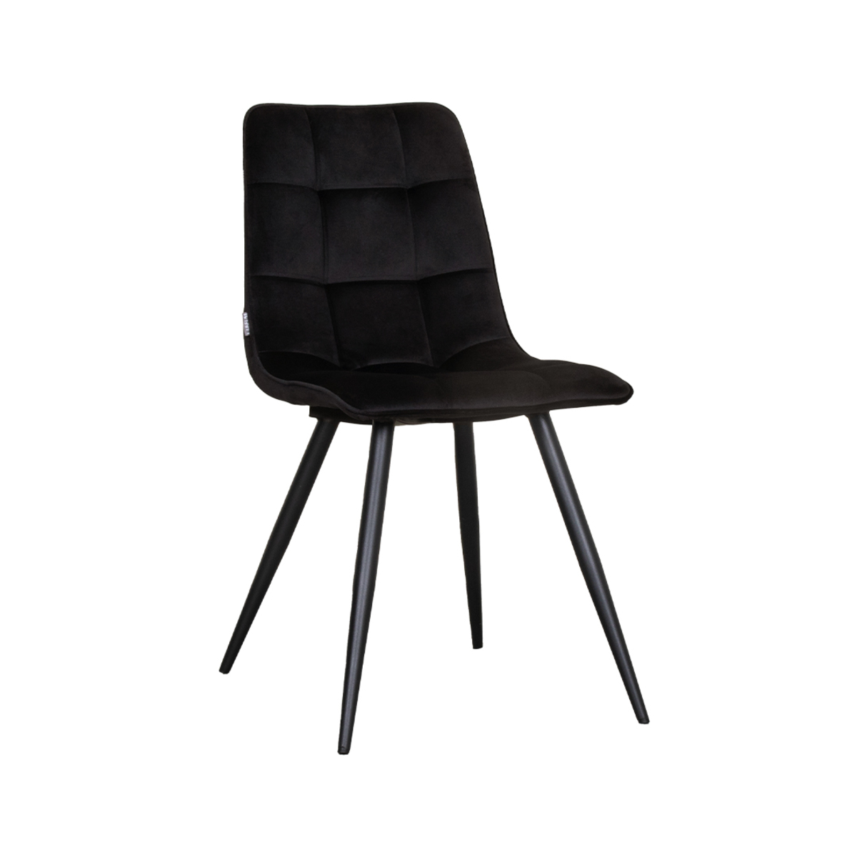 LABEL51 Eetkamerstoel Bistro - Zwart - Fluweel - Black Frame