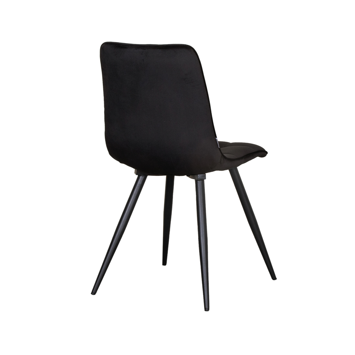 LABEL51 Eetkamerstoel Bistro - Zwart - Fluweel - Black Frame