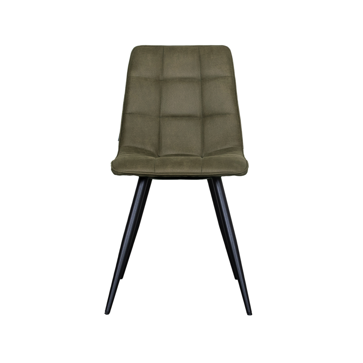 LABEL51 Eetkamerstoel Bistro - Moss - Micro Suede - Black Frame