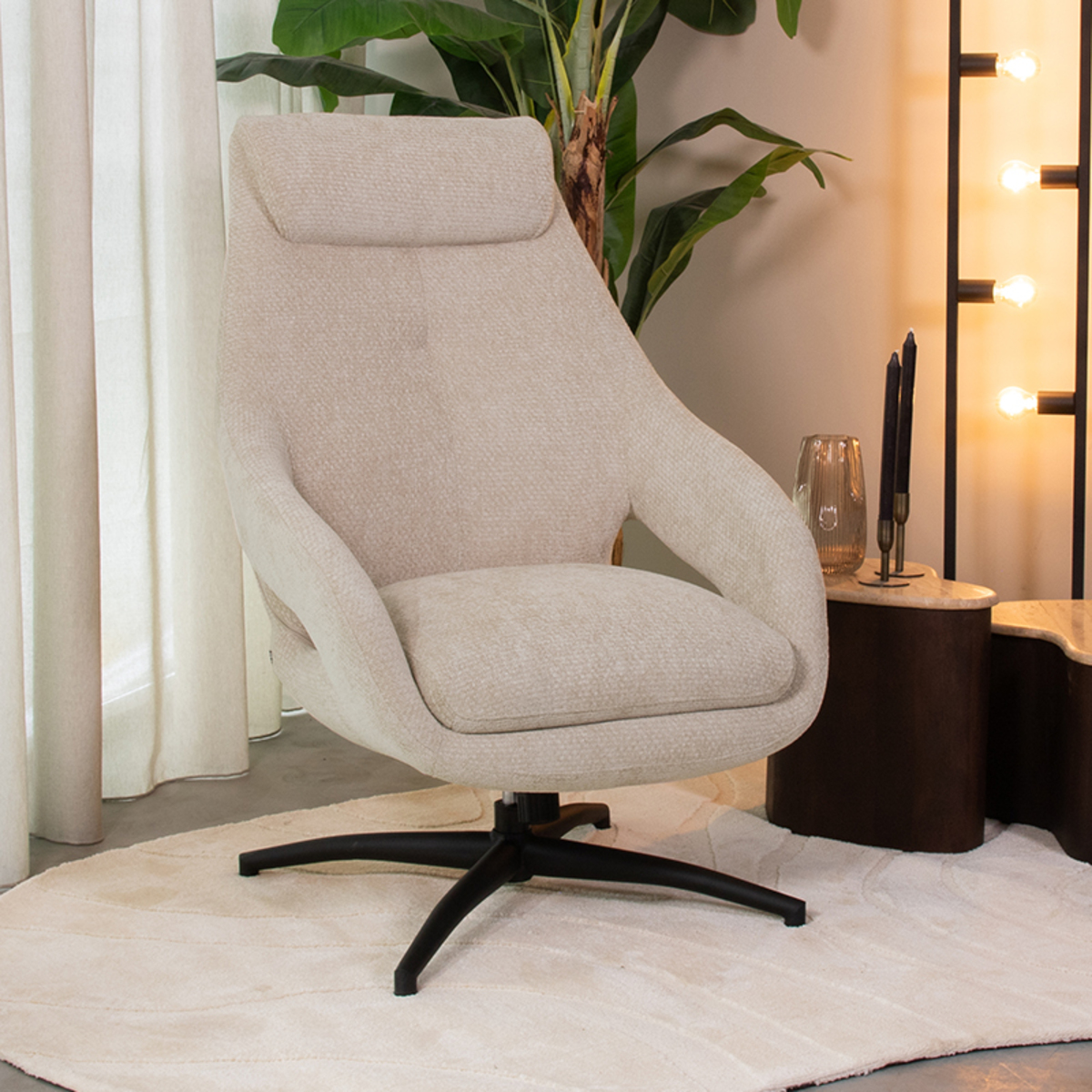 LABEL51 Fauteuil Maxwell - Naturel - Elite - One Size
