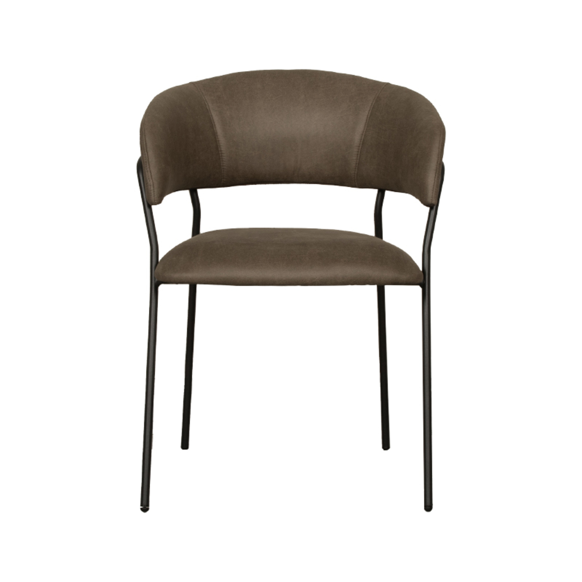 LABEL51 Eetkamerstoel Luuk - Moss - Micro Suede - Black Frame