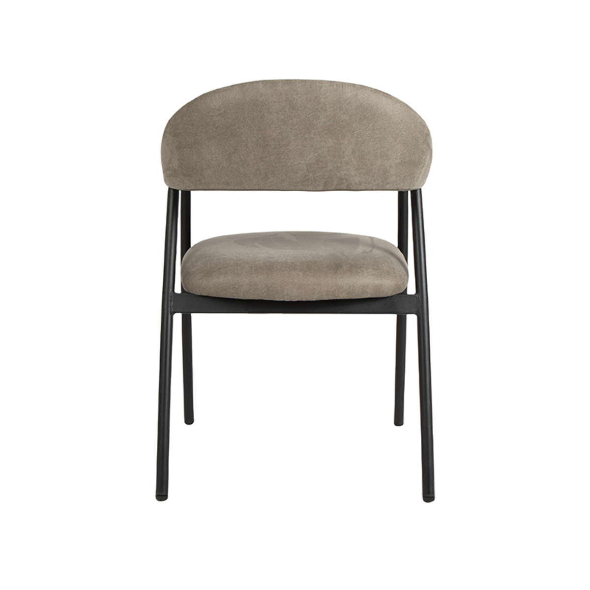 LABEL51 Eetkamerstoel Amaze - Taupe - Micro Suede - Black Frame