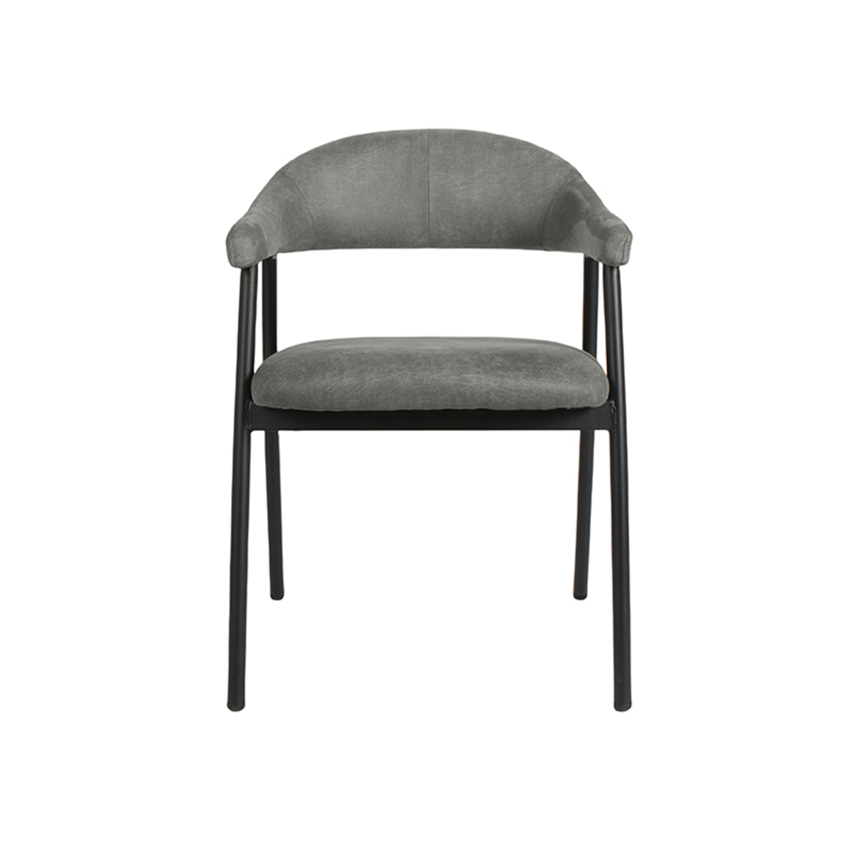LABEL51 Eetkamerstoel Amaze - Antraciet - Micro Suede - Black Frame